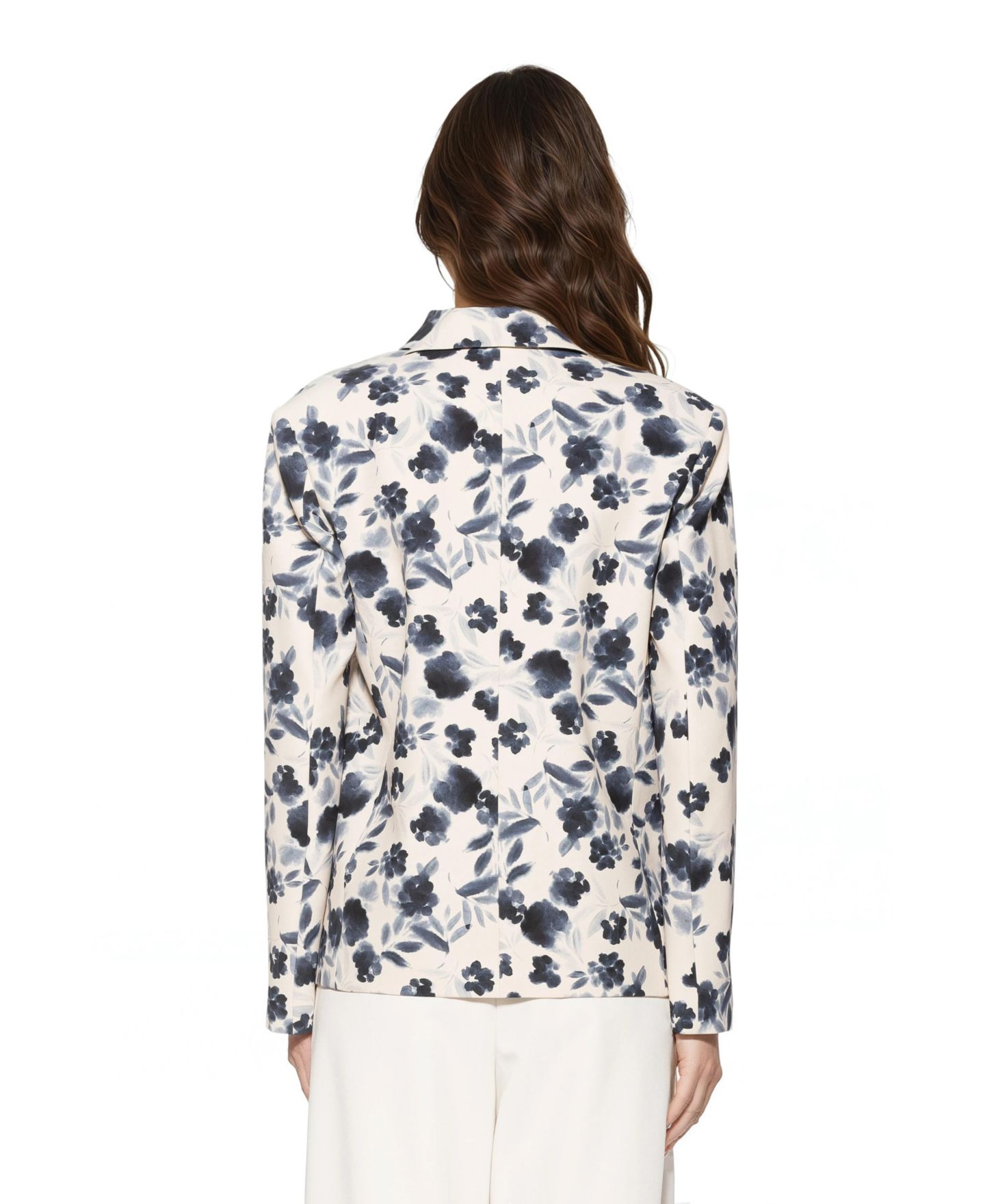 Женский пиджак Alexia Admor Noa Printed Boyfriend Blazer, цвет: Слоновая кость — фото 3