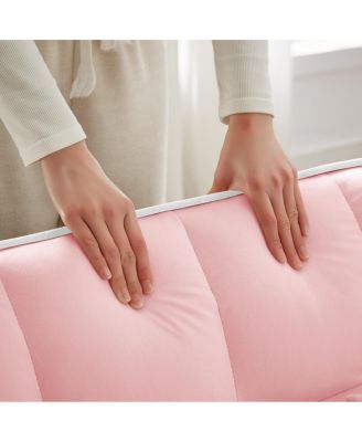 Sofa Bed Convertible Sleeper Chair, Adjustable Pull Out Folding Sofa Bed (Pink)