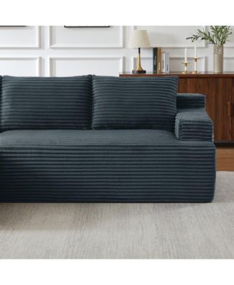Streamdale L-Shaped Cloud Sectional Sofa, Deep Seat, Modular Sleeper, Dark Gray