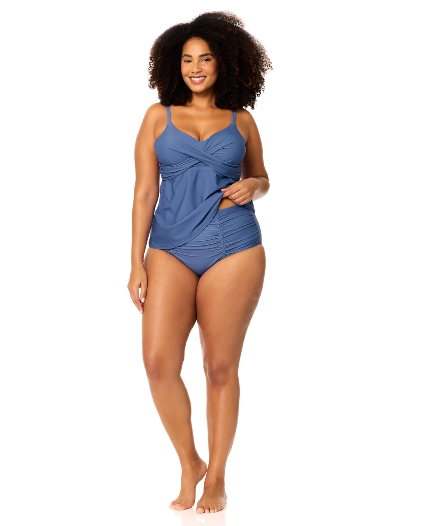 Верх бикини Tankini, на косточках — Raisins Curve, цвет: Сланцевый синий — фото 3