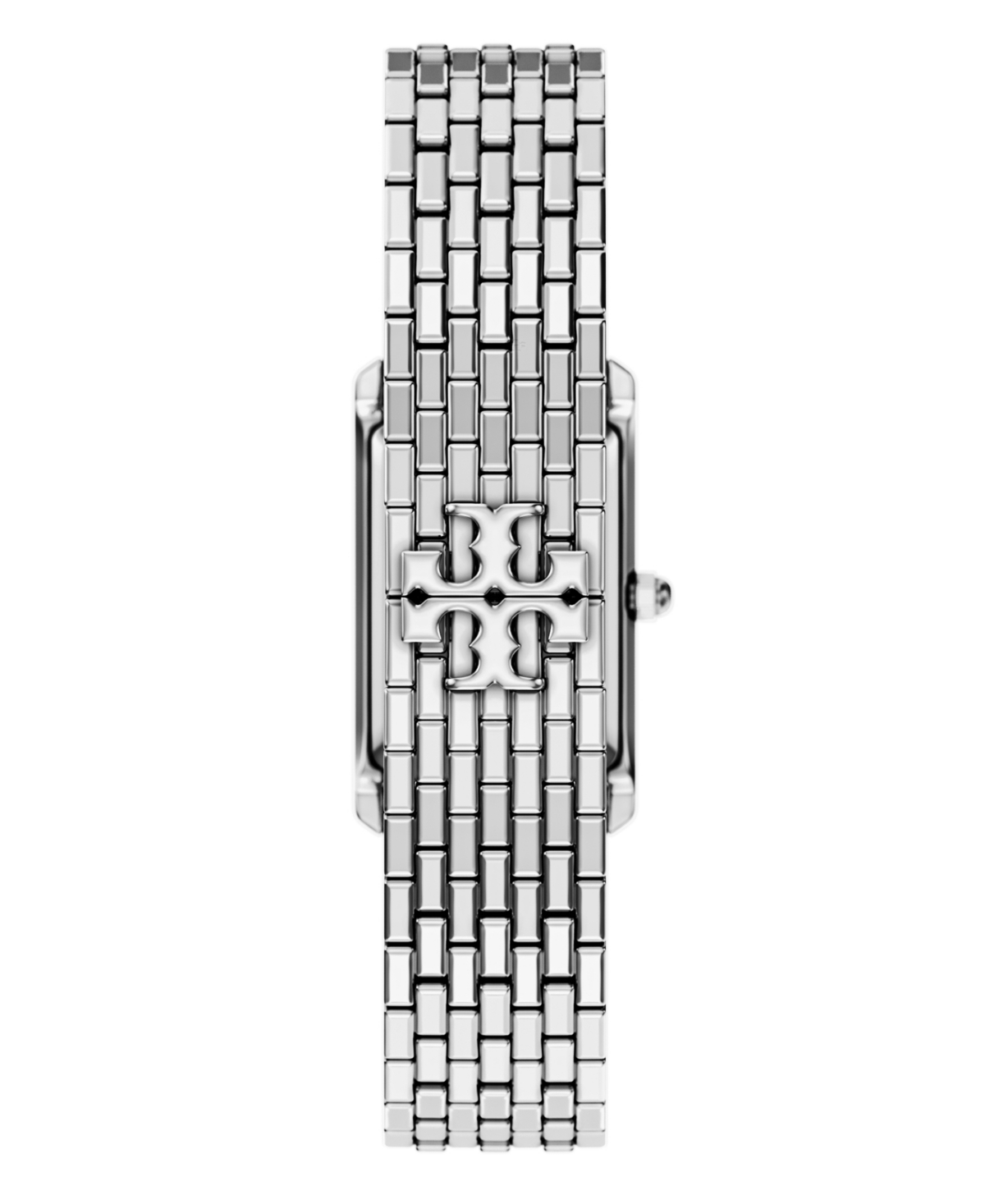Tory Burch Women's The Eleanor Slim Quartz Two-Hand Silver Stainless Steel Watch, 22mm