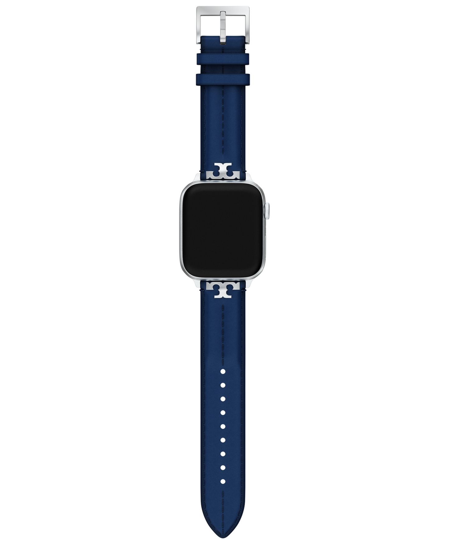 Женские часы Tory Burch Apple Blue Leather Strap, 22mm — фото 1