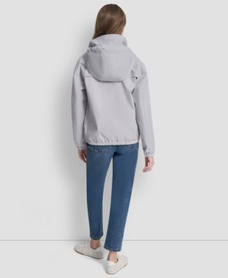 Women's Stand Collar Bomber Raincoat