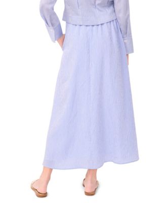 Women's Elastic Waist Flowy Maxi Skirt