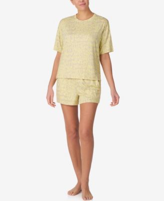 Women's Sleepwear Short-Sleeve Top & Boxers, 2-Piece Set
