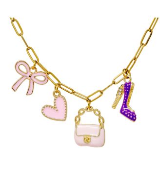 Girls Fashion Multi Charm Necklace