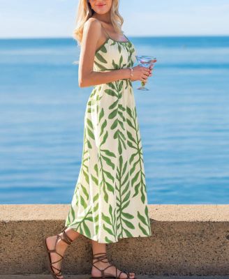 Women's Soft Sunshine Tropical Midi Beach Dress