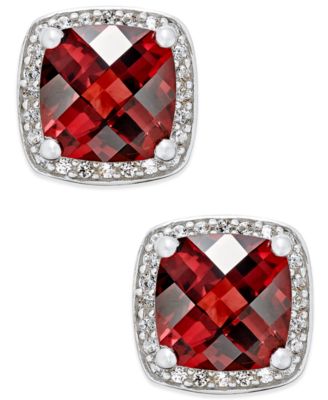 macys garnet earrings