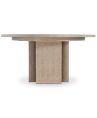 Loggia 6-Pc. Wood Round Table and Upholstered Side Chairs Dining Set