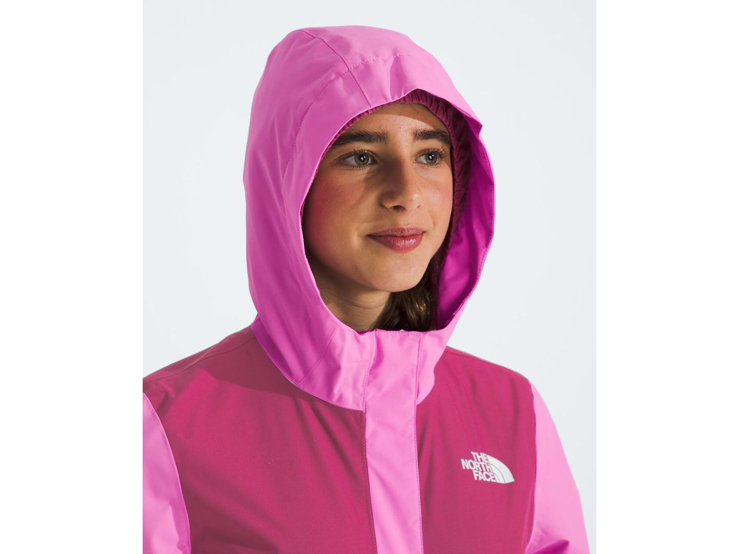 Куртка The North Face Antora Hooded Rain Jacket для девочек, цвет: Фиолетовый / Фуксия — фото 4