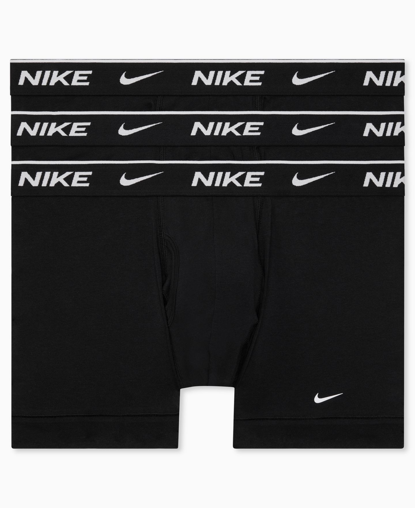 Бельё Essential для мужчин, хлопок, стрейч, 3 шт. — Nike, цвет: Чёрный — фото 1