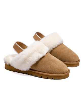 Women's Shearling and Suede Clog Slippers Spring