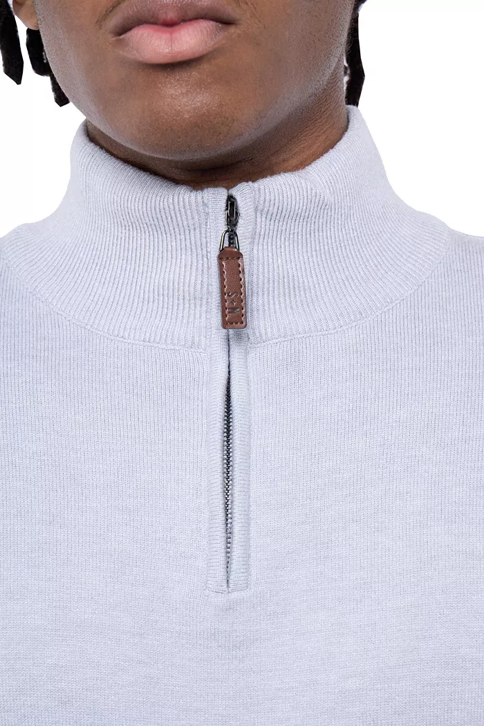 Men's SPRING + MERCER Quarter Zip Mock Neck Sweater - thumbnail 8