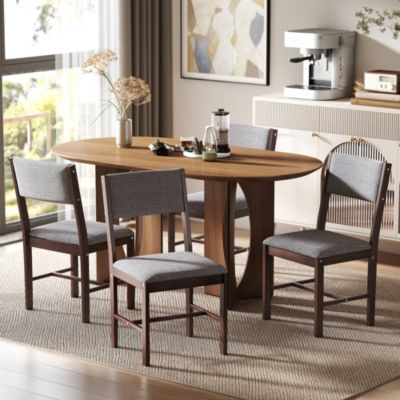 Dining Chairs Set of 4, Linen Upholste Kitchen Chairs,