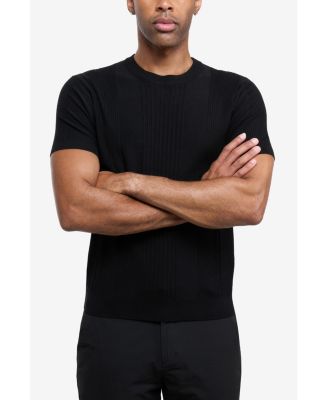 Men's Crew Rib Neck Raised Stripe Sweater