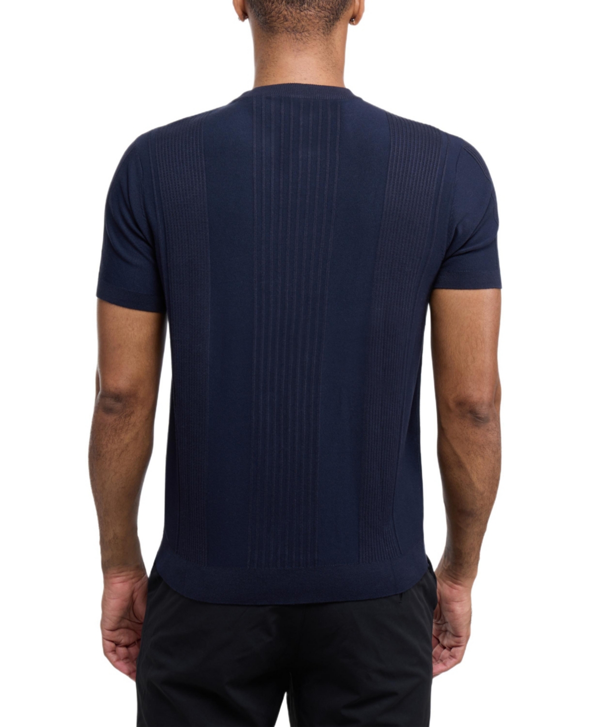 X Ray Men's Xray Crew Rib Neck Raised Stripe Sweater