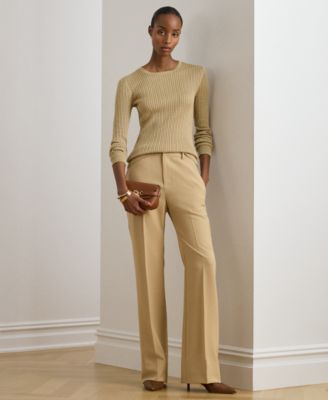 Petite Mini-Cable Knit Crewneck Sweater