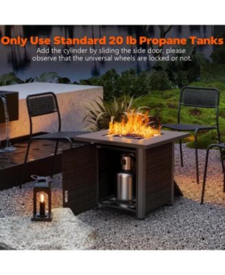 28 Inch Propane Fire Pit, 50, 000 BTU Steel Gas Fire Pits