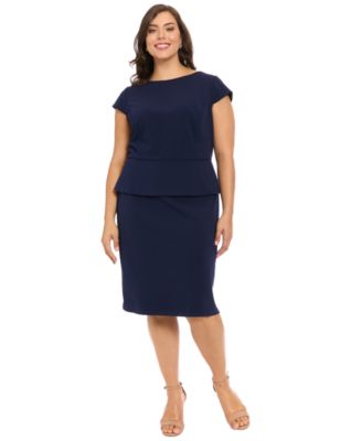 Plus Size Short-Sleeve Sheath Dress