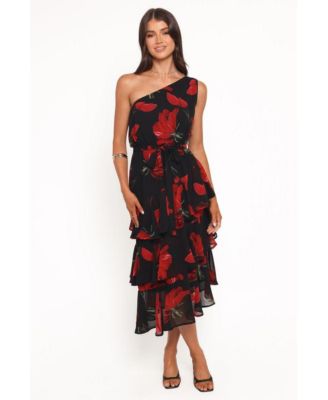 Women's Brigette One Shoulder Tiered Midi Dress