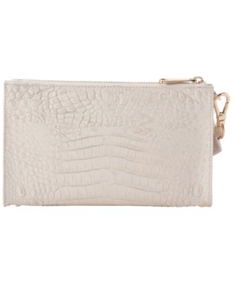 Adia Croc-Embossed Small Zippered Wristlet 