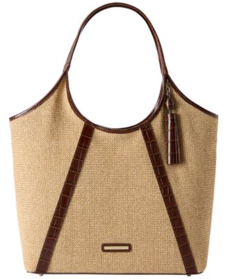 Iona Raffia Extra Large Leather Tote Bag