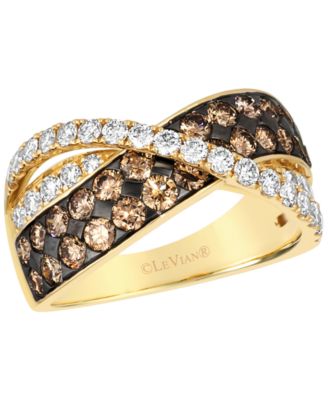 Chocolate Diamond (1.19 ct. t.w.) & Nude Diamond (0.70 ct. t.w.) Ring in 14k Honey Gold