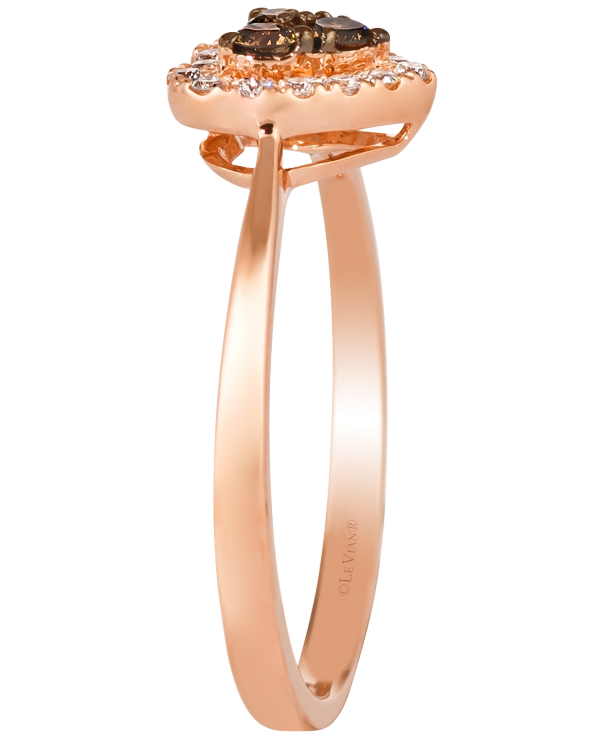 Le Vian Chocolate Diamond (0.16 ct. t.w.) & Vanilla Diamond (0.11 ct. t.w.) Ring in 14k Strawberry Gold