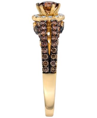 Chocolate Diamond (1.03 ct. t.w.) & Vanilla Diamond (0.15 ct. t.w.) Ring in 14k Honey Gold