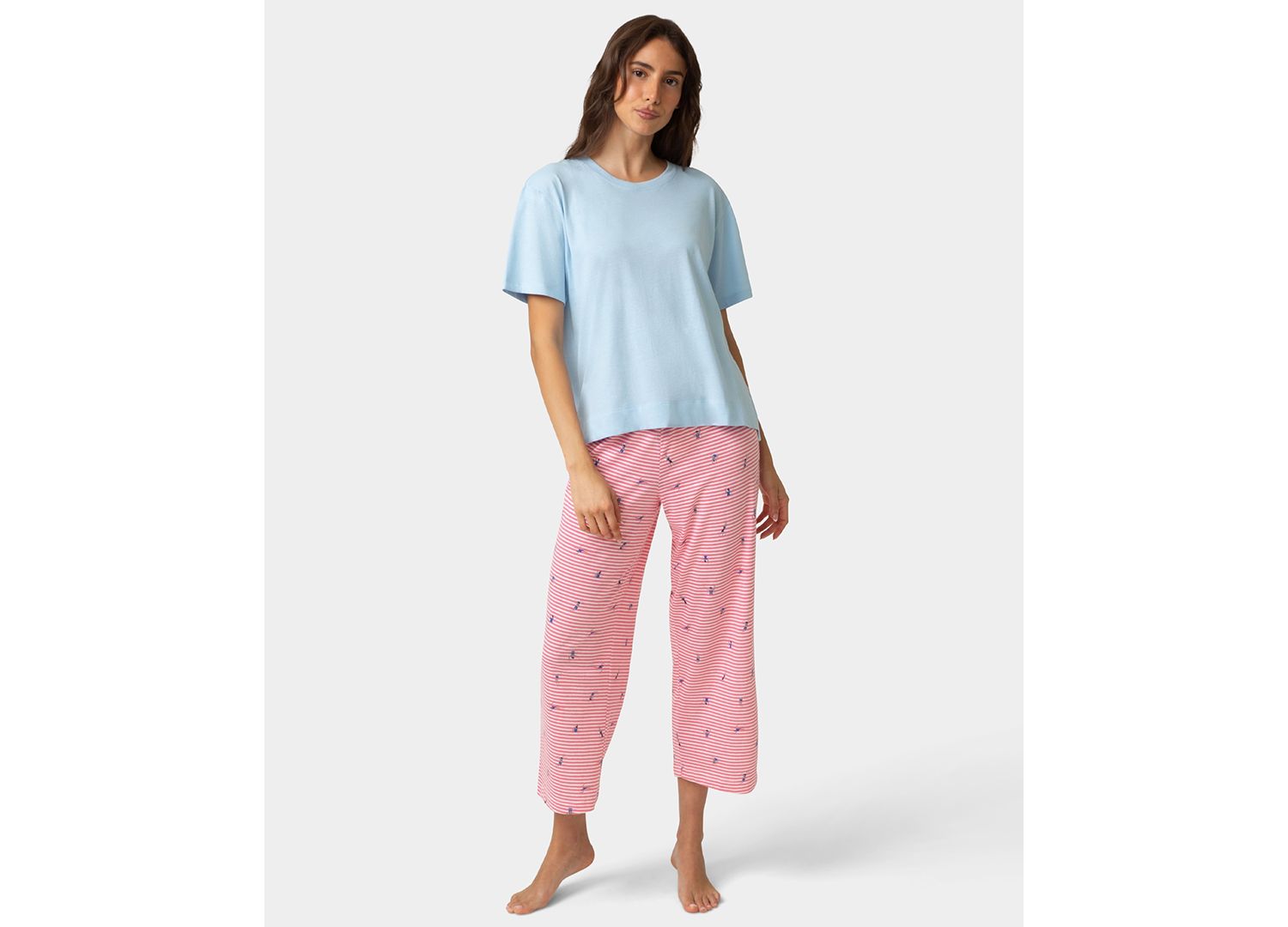 Women's Cotton Short-Sleeve Boxy Sleep T-Shirt