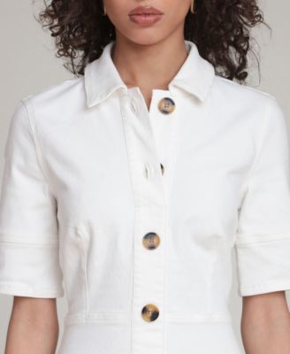 Women's Denim Midi Shirt Dress