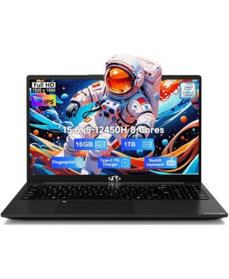15.6" FHD IPS Laptop, 8 Cores Intel i5-12450H 16GB RAM 1TB SSD WiFi 6