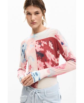 Women's Fine knit collage sweater