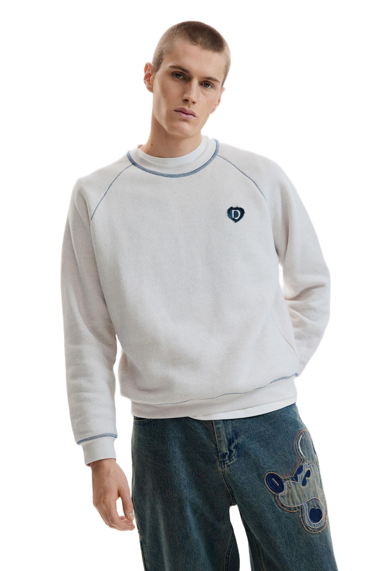 Men's Basic Cotton Sweatshirt.