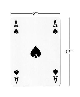 8"x11" Super Jumbo Playing Cards, Giant Playing Cards, Oversized Extra Large Card Game for Kids & Seniors