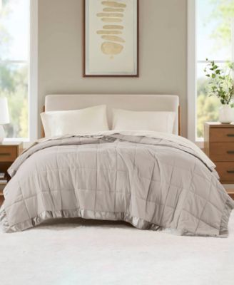 Windom Lightweight Down Alternative Satin Trim Blanket, Twin