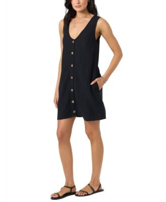Women's Sanders Button-Front Woven Mini Dress