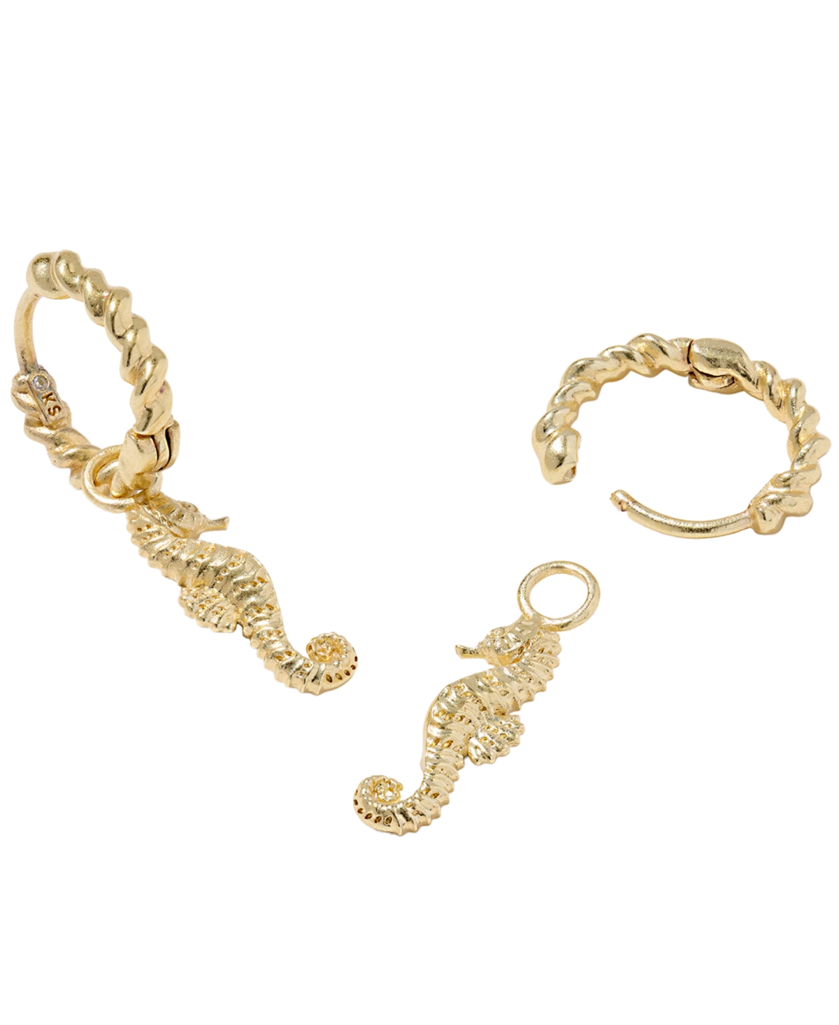 Kendra Scott Seahorse Huggie Earrings in 14k Gold Over Brass