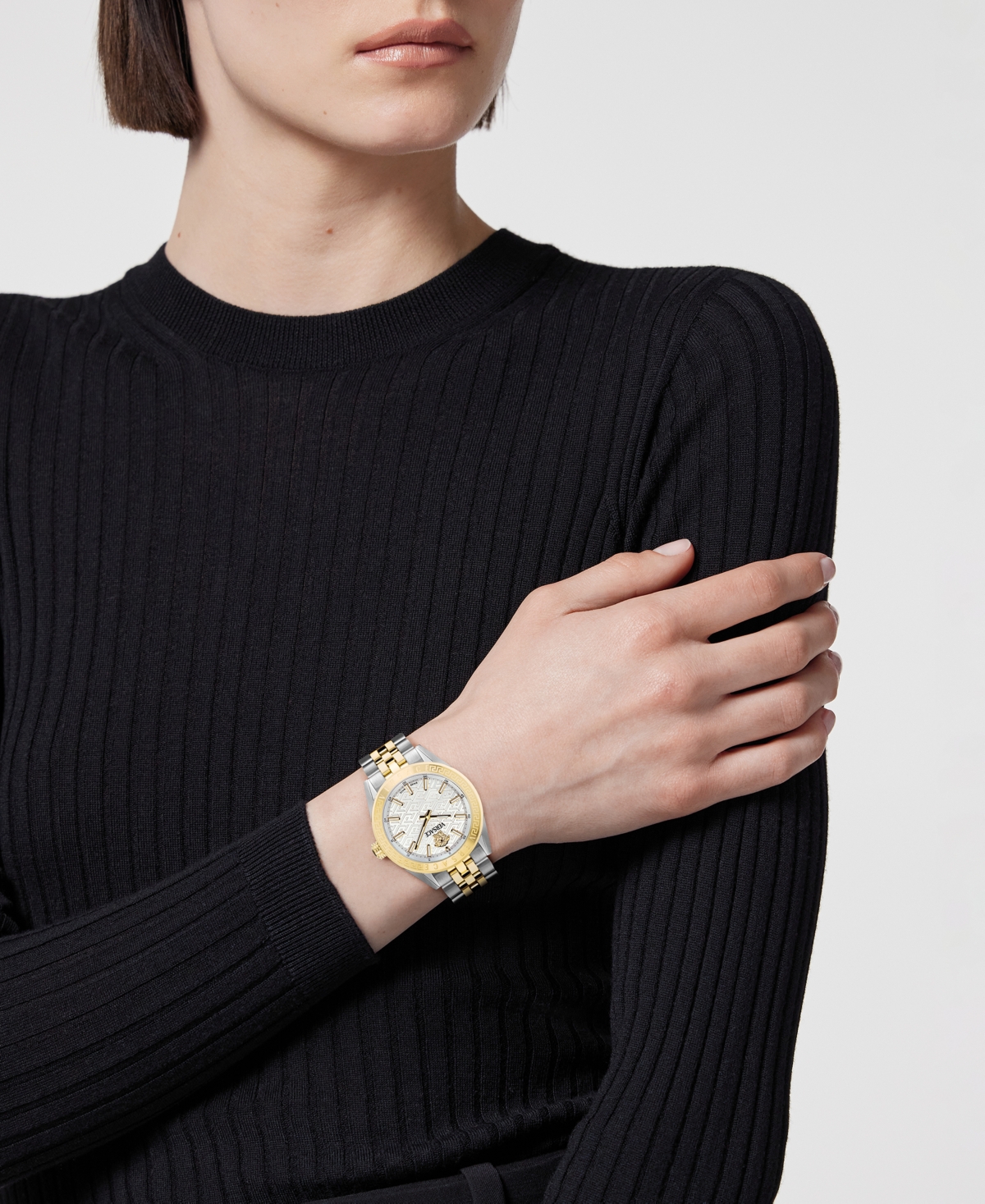 Versace Women's V-Code Two-Tone Stainless Steel Bracelet Watch, 36mm