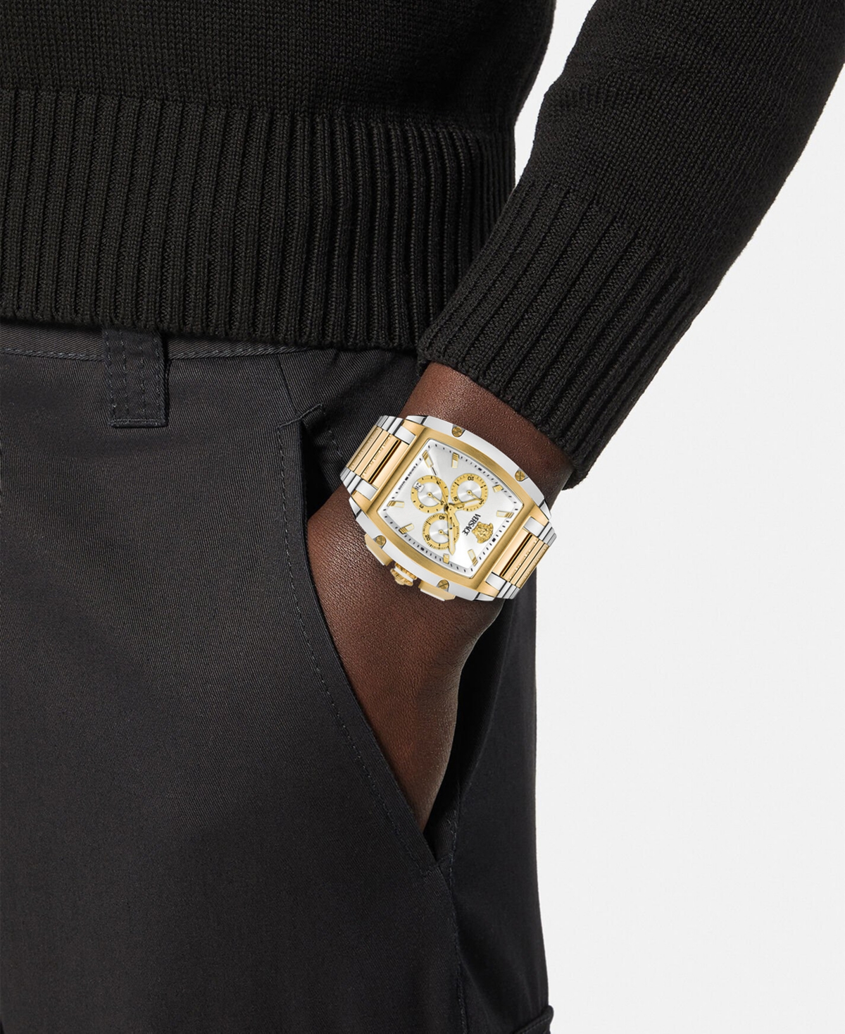 Versace Men's Dominus Two-Tone Stainless Steel Bracelet Watch