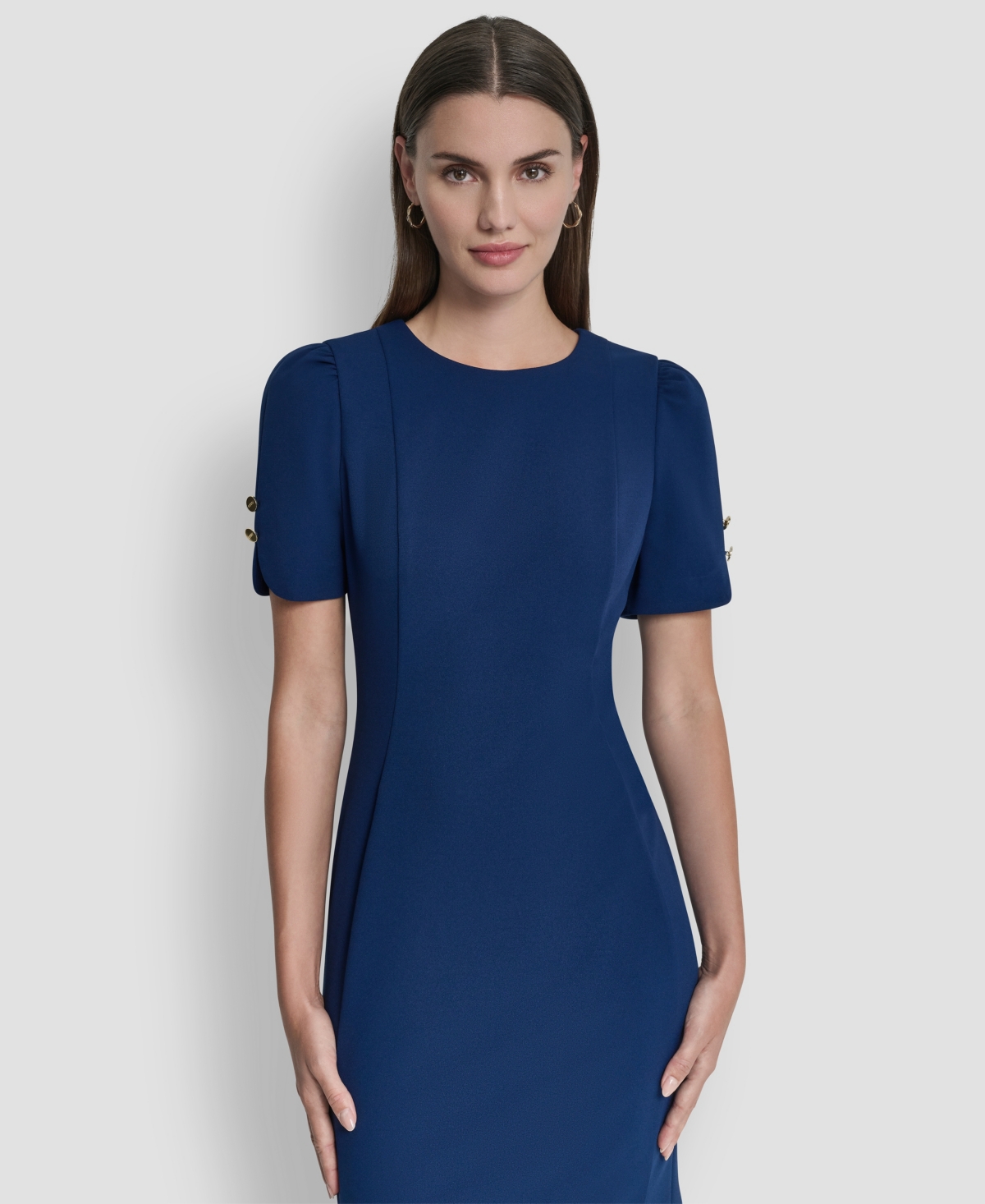 Dkny Women's Crewneck Short Sheath Dress