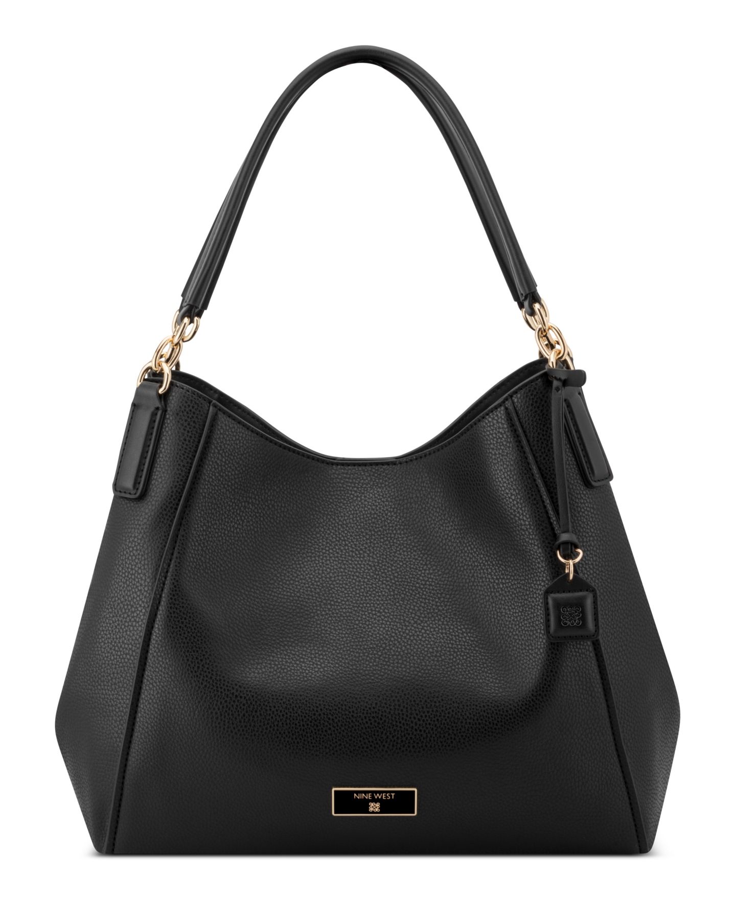 Женская сумка Nine West Deacon Triple Compartment Large Shoulder, цвет: Чёрный — фото 1