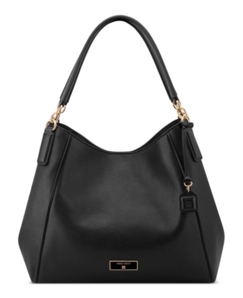 Женская сумка Nine West Deacon Triple Compartment Large Shoulder, цвет: Чёрный