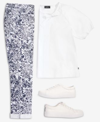 Nautica Bow-Trim Top & Floral-Print Pants