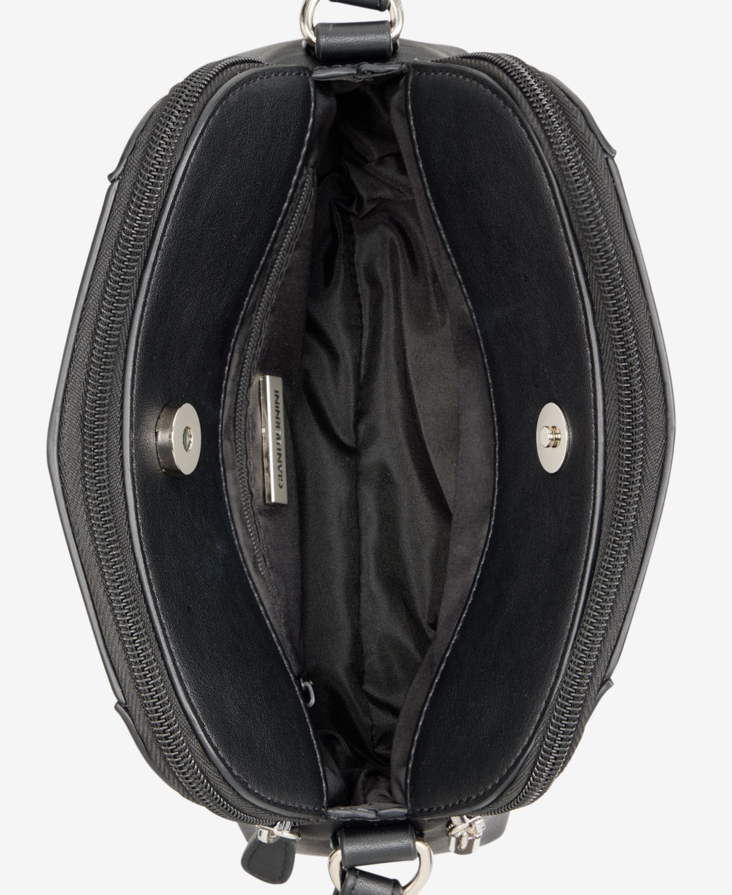 Женская сумка Giani Bernini Nappa Leather Dome Crossbody, цвет: Чёрный — фото 4
