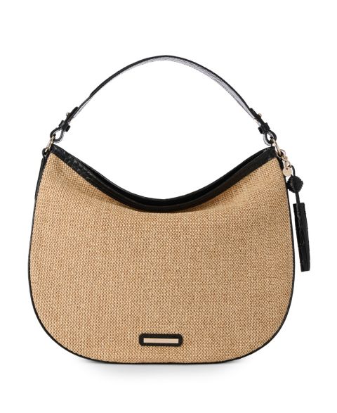 Женские Brahmin Kathleen Folsom Medium Raffia Hobo Shoulder Bag