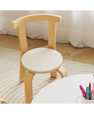 5 Piece Kids Table and Chair Set for Ages Three to Eight Solid Wood Play Furniture
