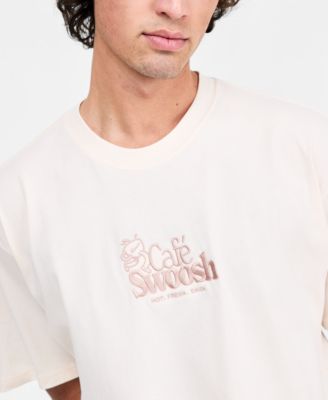 Men's Cafe Swoosh Print Crewneck T-Shirt