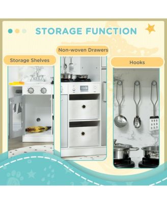 Kids Play Kitchen with Lights Sounds Ice Maker Role Play Set for Ages 3 to 6