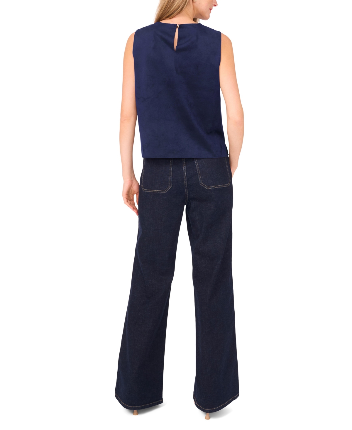Vince Camuto Women's Faux-Suede Sleeveless Top